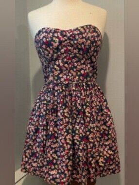 BCBGeneration black with multicolored flowers. Size S NWOT